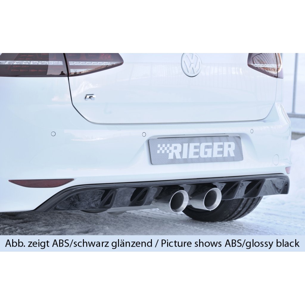 Rieger vložka zadního nárazníku pro Volkswagen Golf 7 R 3-dvéř., 5-dvéř. před faceliftem, plast ABS bez povrchové úpravy