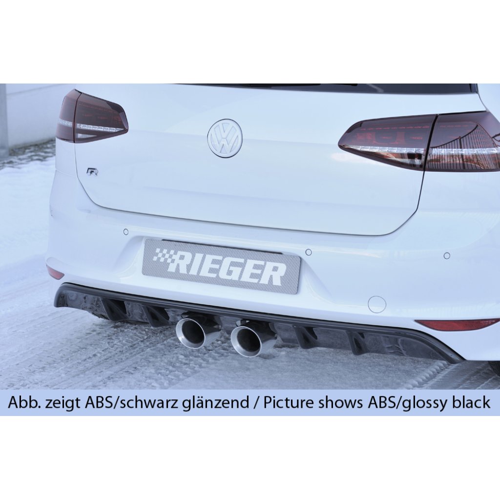 Rieger vložka zadního nárazníku pro Volkswagen Golf 7 R 3-dvéř., 5-dvéř. před faceliftem, plast ABS bez povrchové úpravy