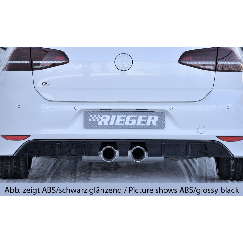 Rieger vložka zadního nárazníku pro Volkswagen Golf 7 R 3-dvéř., 5-dvéř. před faceliftem, plast ABS bez povrchové úpravy