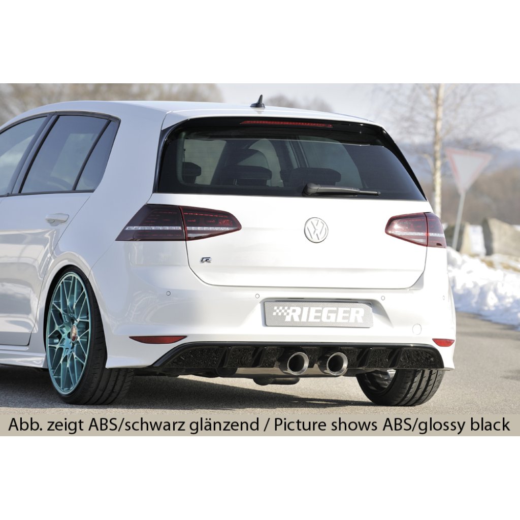 Rieger vložka zadního nárazníku pro Volkswagen Golf 7 R 3-dvéř., 5-dvéř. před faceliftem, plast ABS bez povrchové úpravy