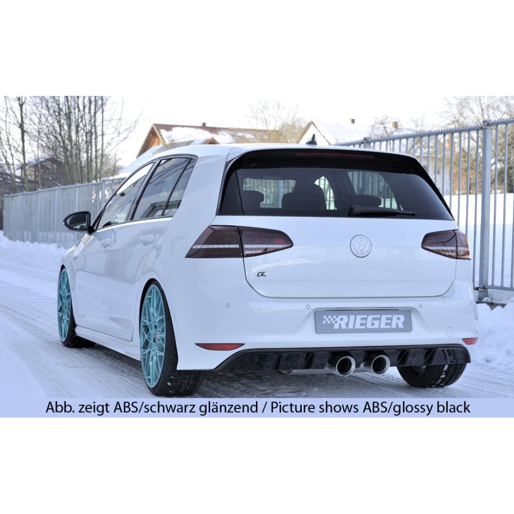 Rieger vložka zadního nárazníku pro Volkswagen Golf 7 R 3-dvéř., 5-dvéř. před faceliftem, plast ABS bez povrchové úpravy