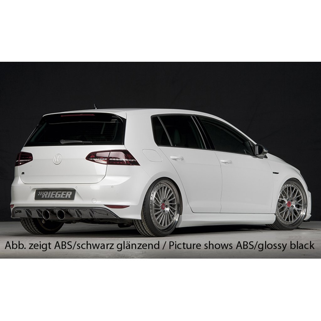 Rieger vložka zadního nárazníku pro Volkswagen Golf 7 R 3-dvéř., 5-dvéř. před faceliftem, plast ABS s povrchovou úpravou Carbon-Look