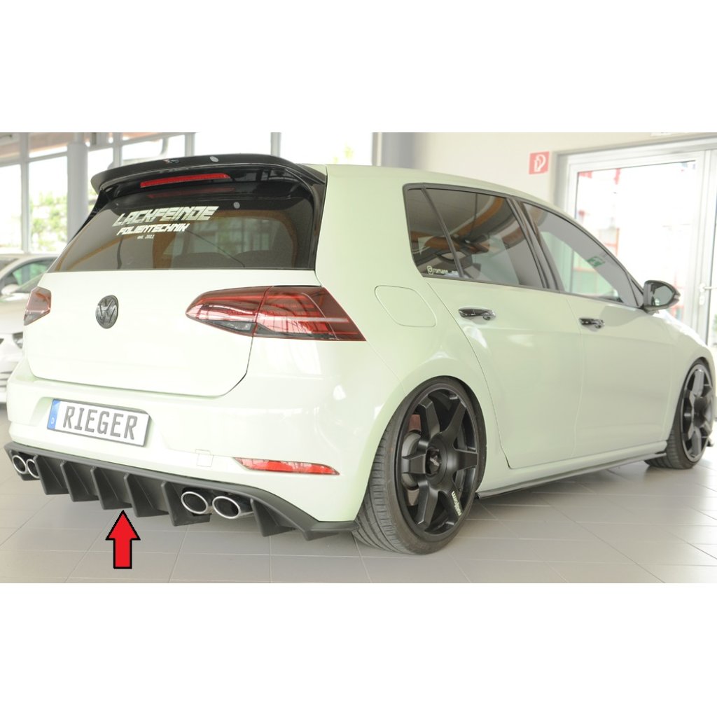 Rieger vložka zadního nárazníku pro Volkswagen Golf 7 R 5-dvéř., plast ABS bez povrchové úpravy