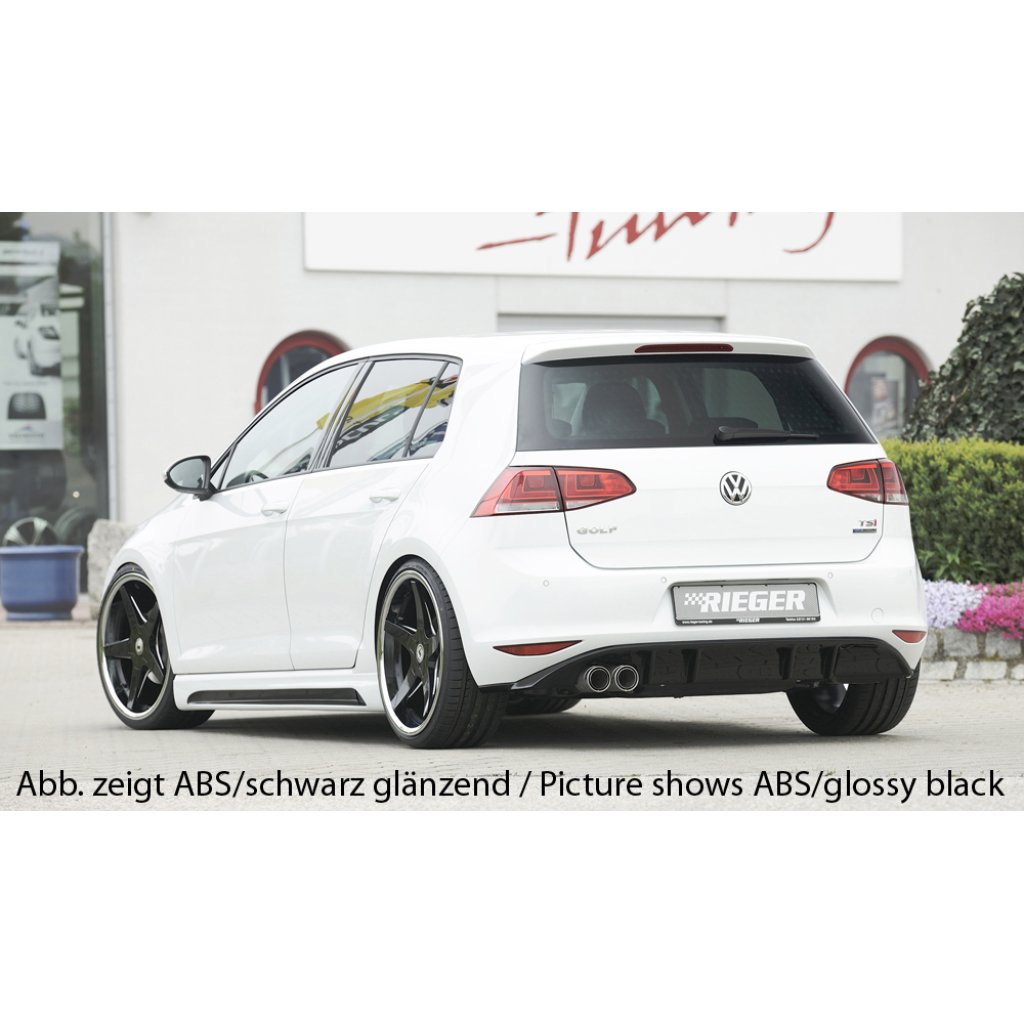 Rieger vložka zadního nárazníku pro Volkswagen Golf 7 vč. GTD 3-dvéř., 5-dvéř. před faceliftem, plast ABS s povrchovou úpravou Carbon-Look