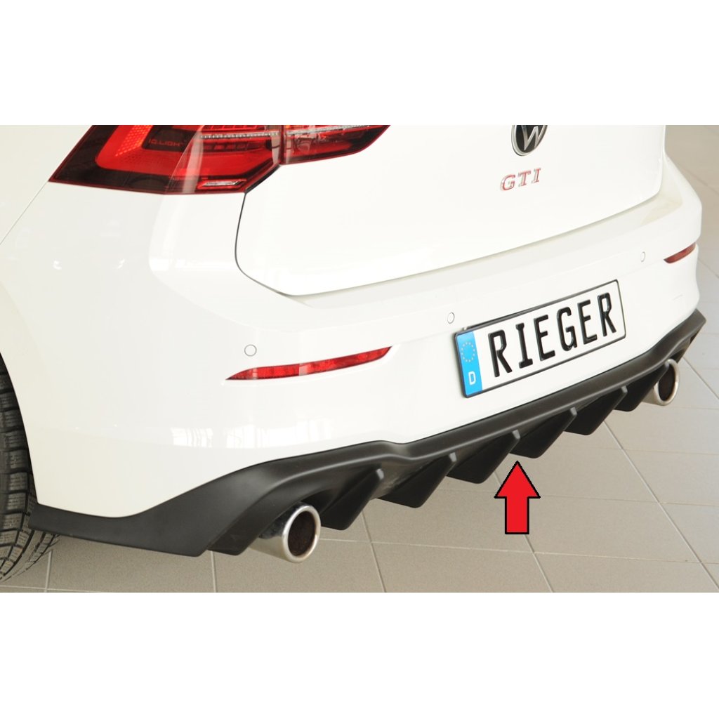 Rieger vložka zadního nárazníku pro Volkswagen Golf 8 GTI 5-dvéř., plast ABS bez povrchové úpravy