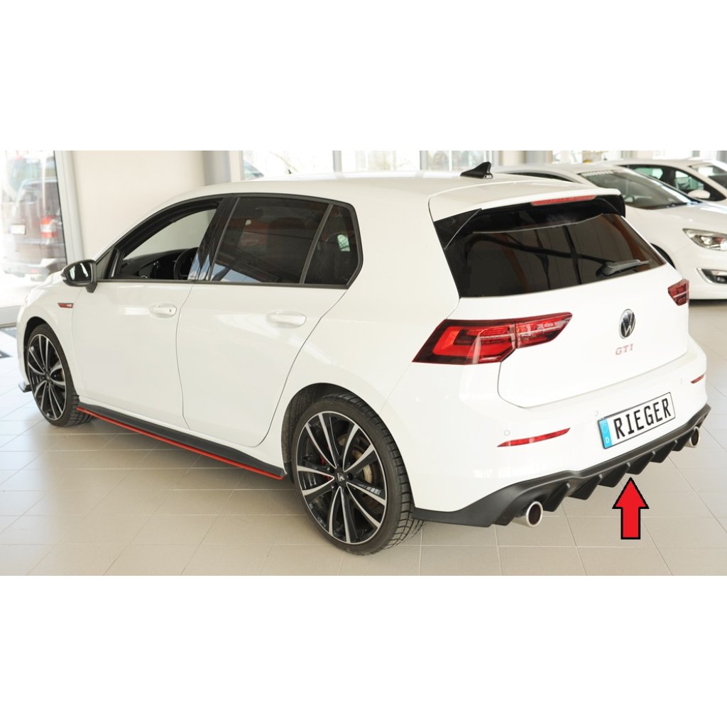 Rieger vložka zadního nárazníku pro Volkswagen Golf 8 GTI 5-dvéř., plast ABS bez povrchové úpravy