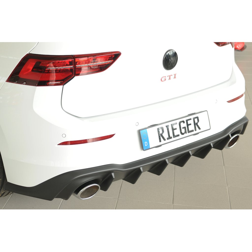Rieger vložka zadního nárazníku pro Volkswagen Golf 8 GTI Clubsport 5-dvéř., plast ABS bez povrchové úpravy