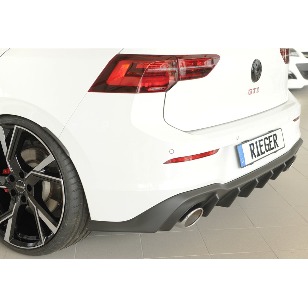 Rieger vložka zadního nárazníku pro Volkswagen Golf 8 GTI Clubsport 5-dvéř., plast ABS bez povrchové úpravy
