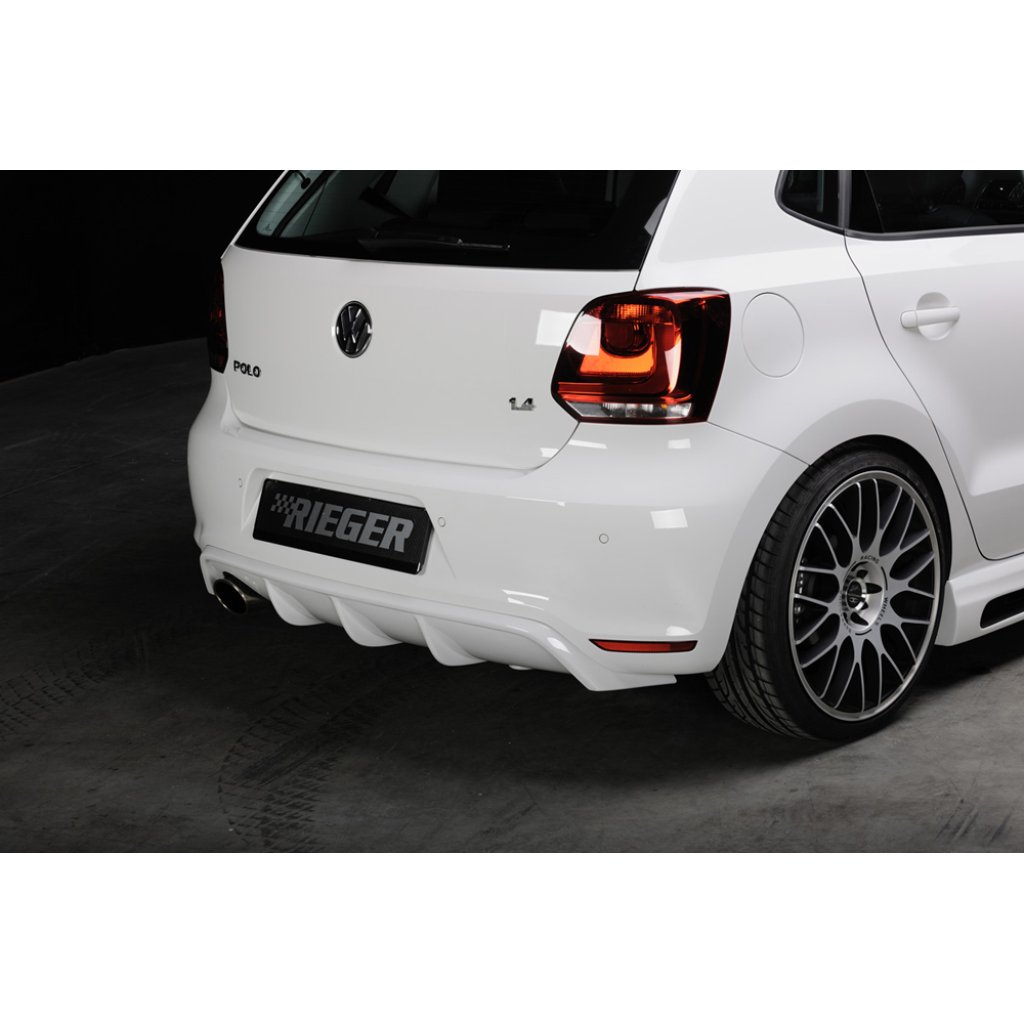 Rieger vložka zadního nárazníku pro Volkswagen Polo 6 GTI 3-dvéř., 5-dvéř. před faceliftem, plast ABS bez povrchové úpravy