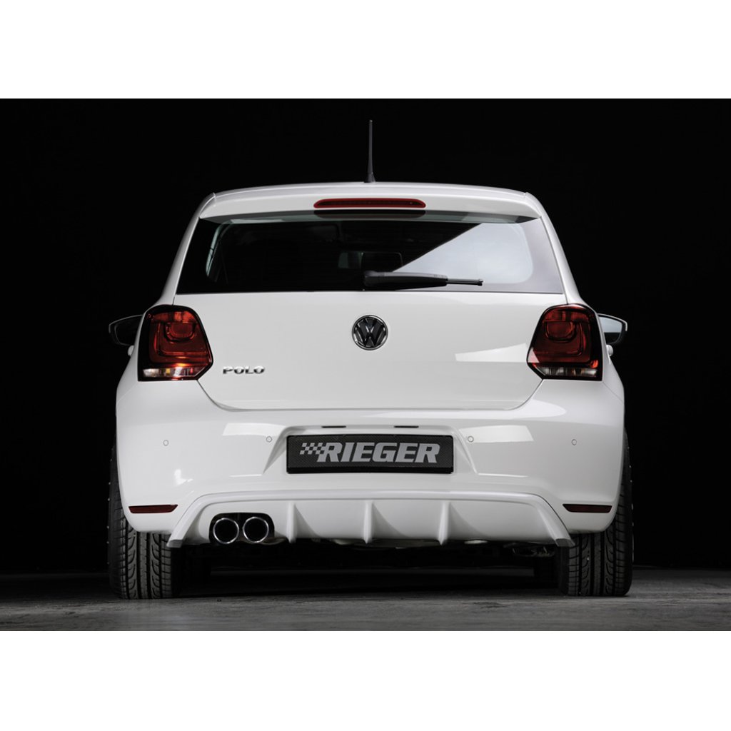 Rieger vložka zadního nárazníku pro Volkswagen Polo 6 GTI 3-dvéř., 5-dvéř. před faceliftem, plast ABS bez povrchové úpravy