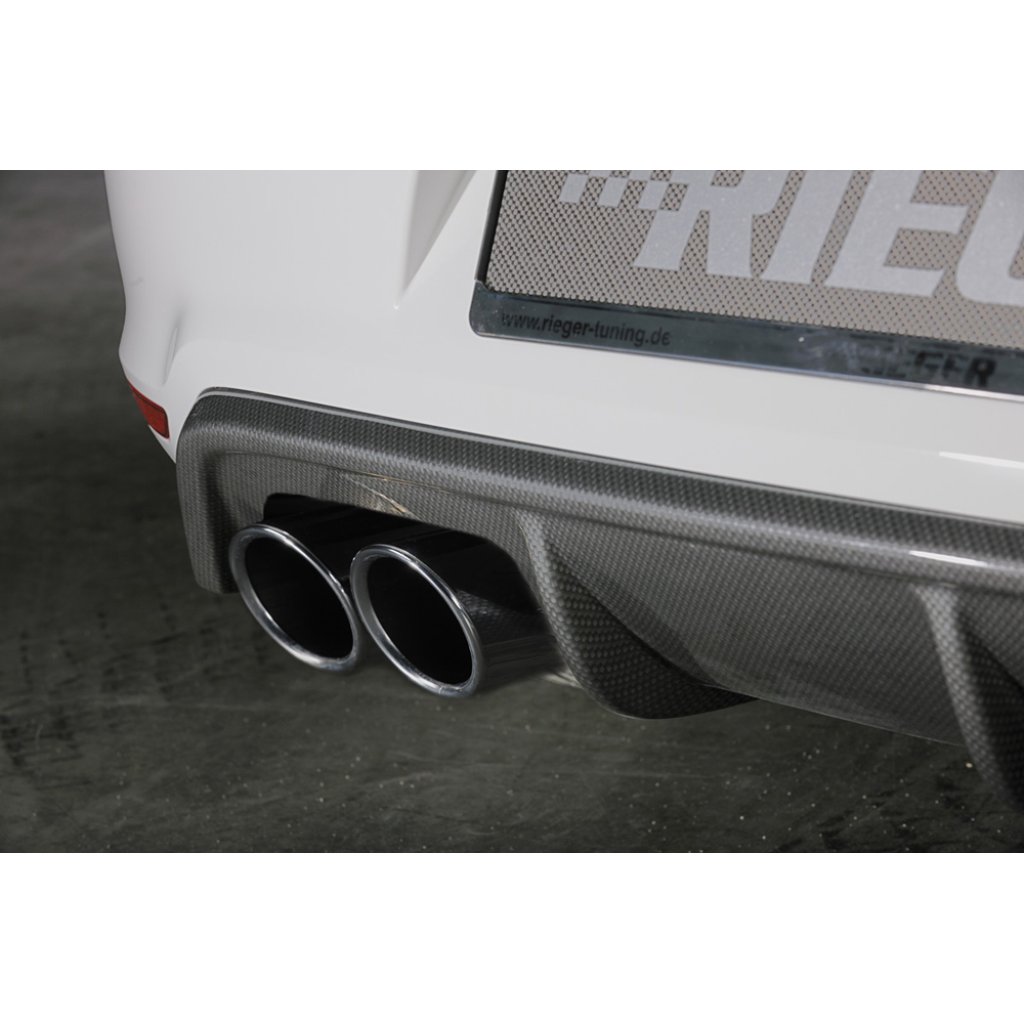 Rieger vložka zadního nárazníku pro Volkswagen Polo 6 GTI 3-dvéř., 5-dvéř. před faceliftem, plast ABS s povrchovou úpravou Carbon-Look