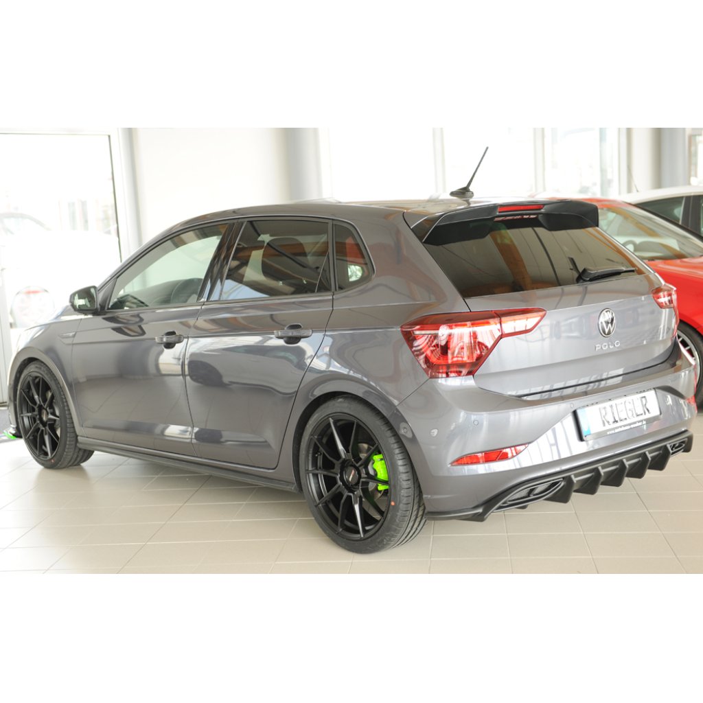 Rieger vložka zadního nárazníku pro Volkswagen Polo AW 5-dvéř., plast ABS bez povrchové úpravy, R-Line, r.v. 06/2017-05/2021