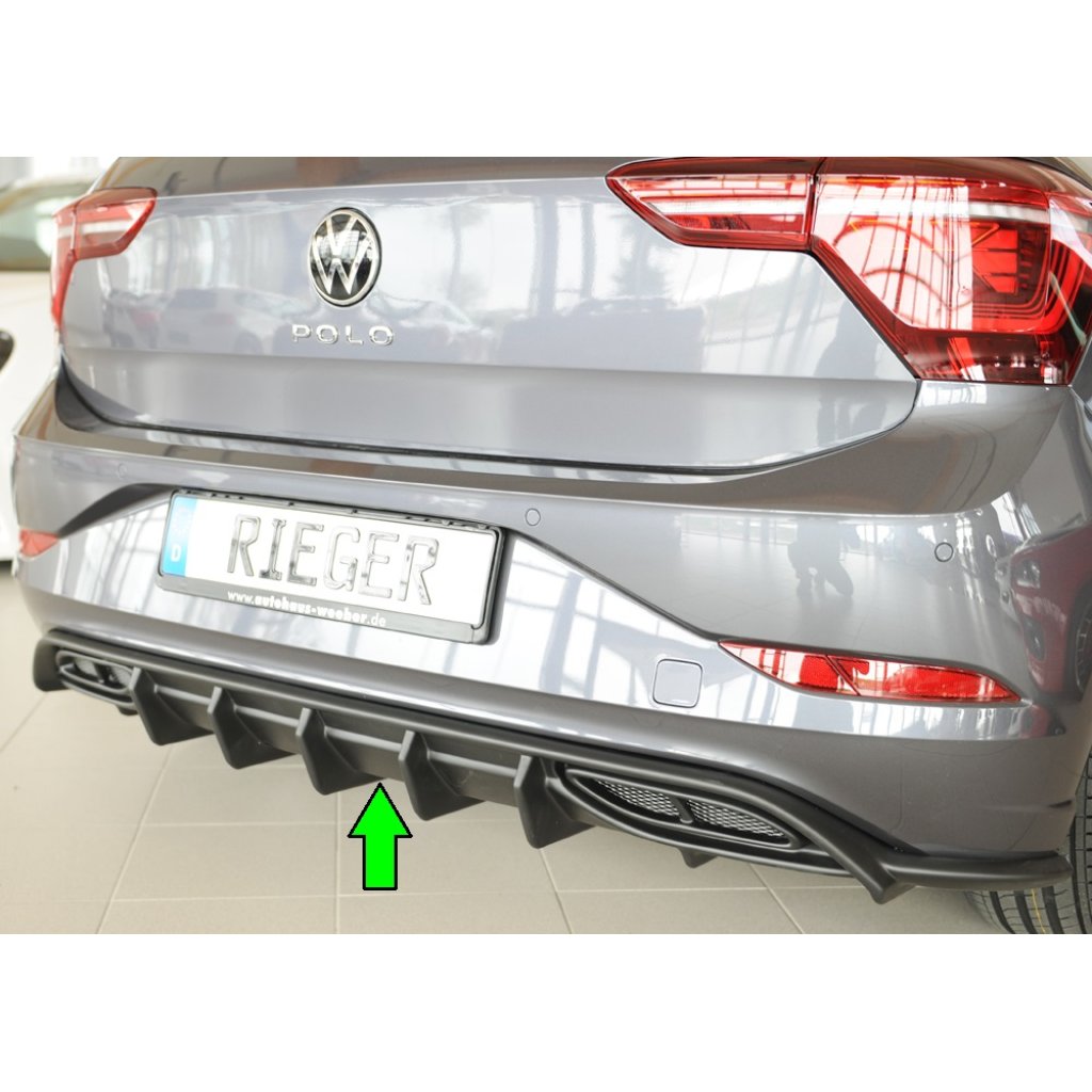 Rieger vložka zadního nárazníku pro Volkswagen Polo AW 5-dvéř., plast ABS bez povrchové úpravy, R-Line, r.v. 06/2021-