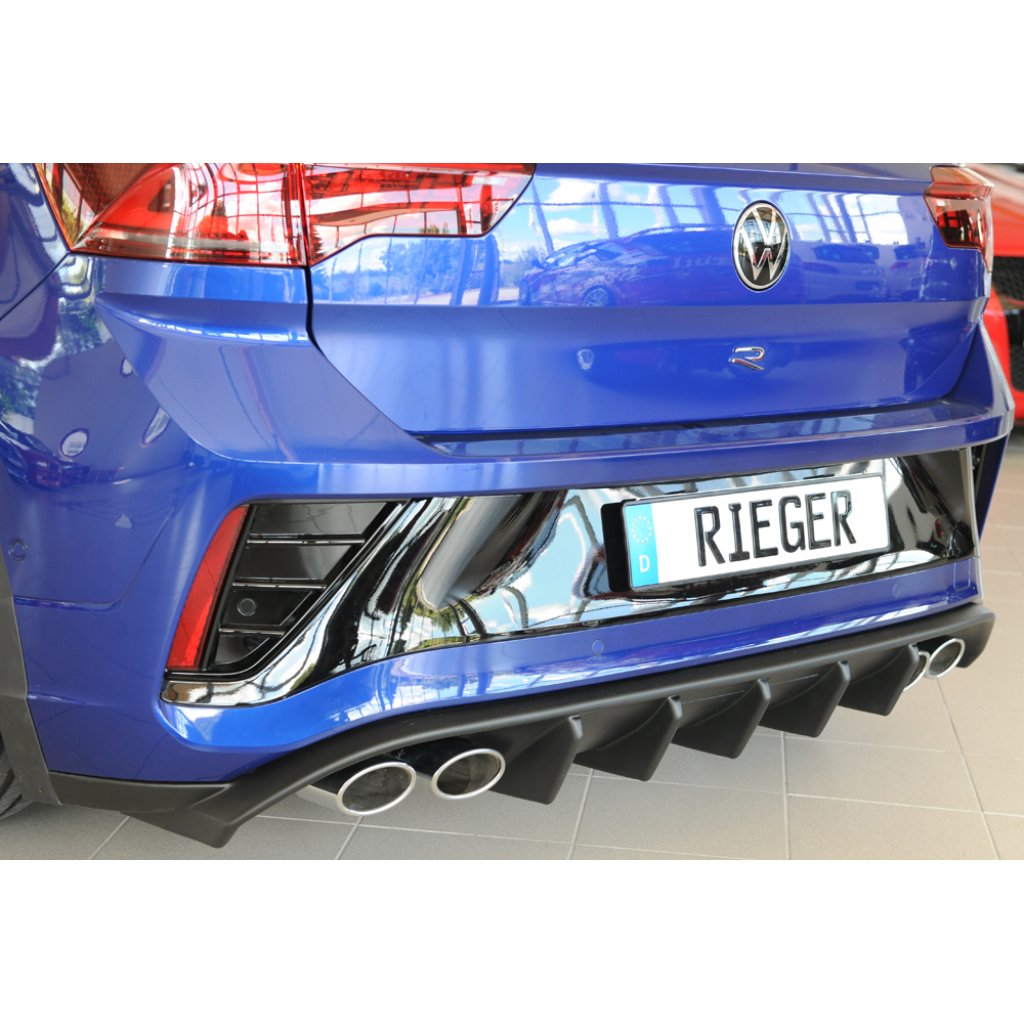 Rieger vložka zadního nárazníku pro Volkswagen T-roc R A1 5-dvéř., plast ABS bez povrchové úpravy, pro vozy s tažným zařízením