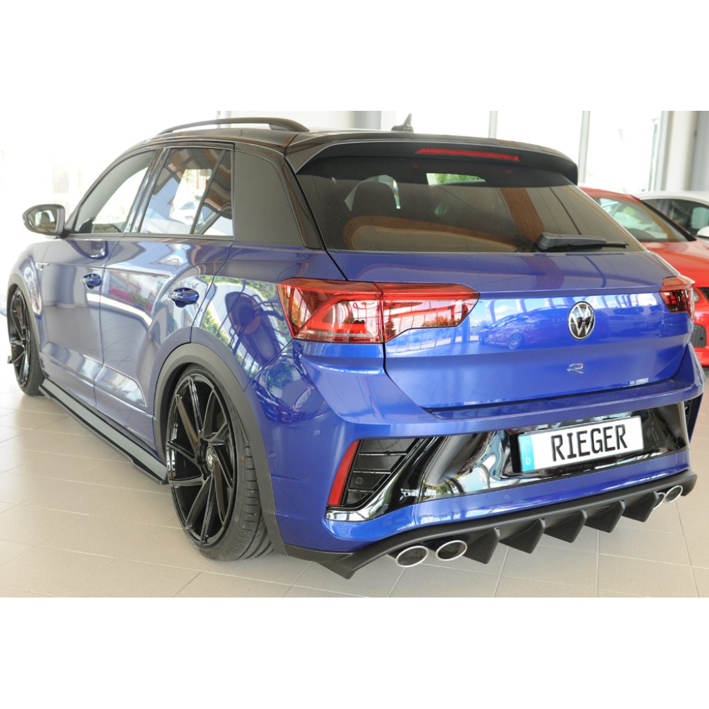 Rieger vložka zadního nárazníku pro Volkswagen T-roc R A1 5-dvéř., plast ABS bez povrchové úpravy, pro vozy s tažným zařízením