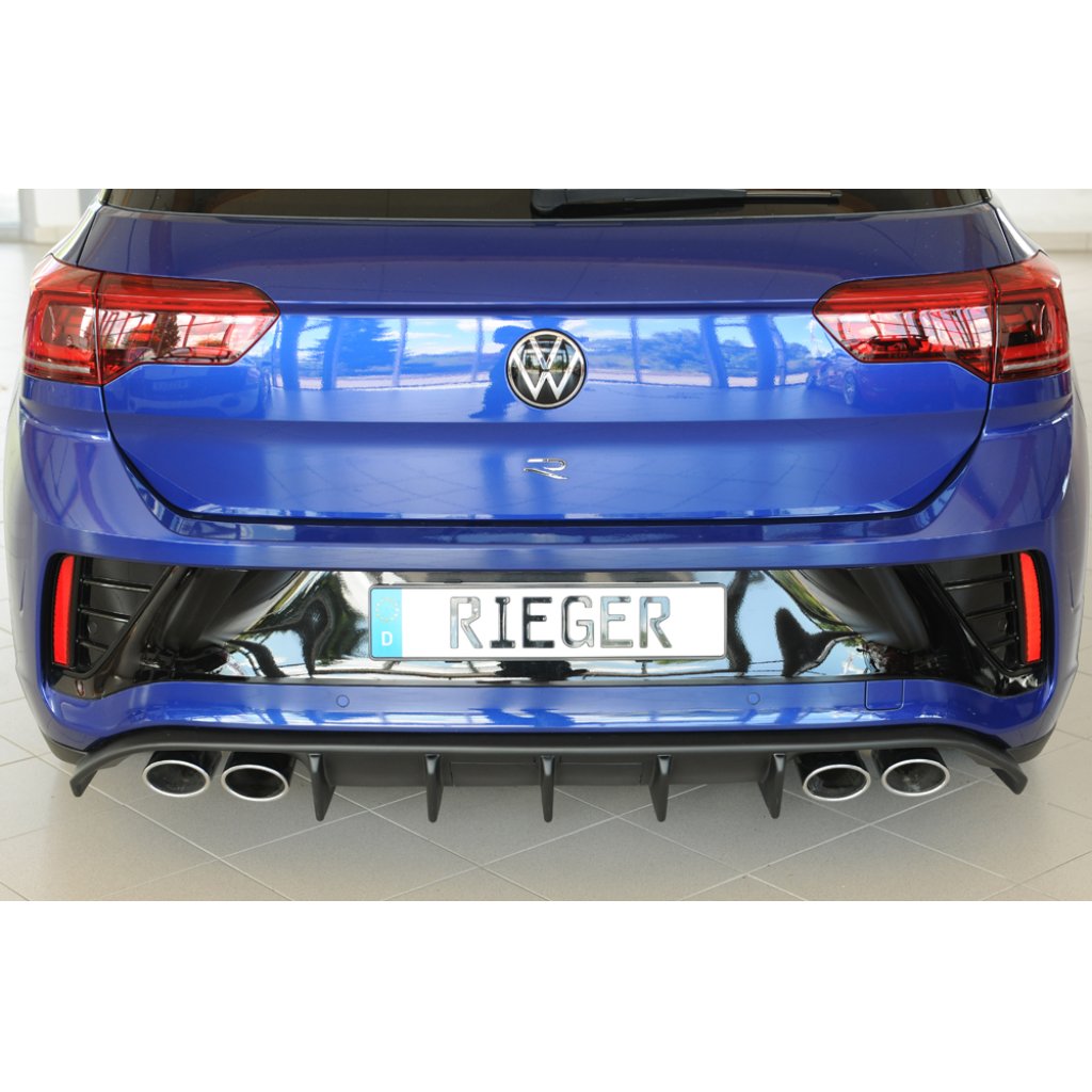 Rieger vložka zadního nárazníku pro Volkswagen T-roc R A1 5-dvéř., plast ABS bez povrchové úpravy, pro vozy s tažným zařízením