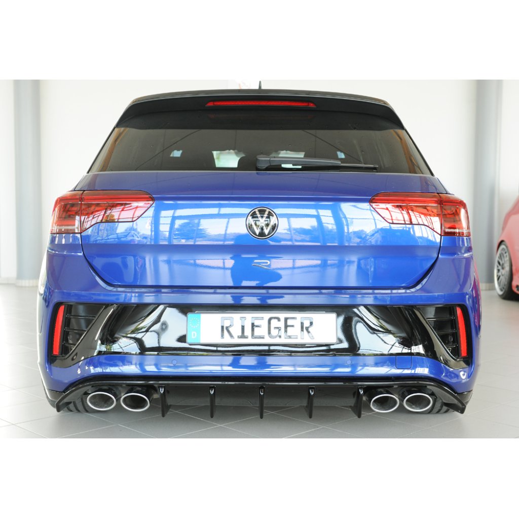 Rieger vložka zadního nárazníku pro Volkswagen T-roc R A1 5-dvéř., plast ABS lakovaný do černé lesklé barvy