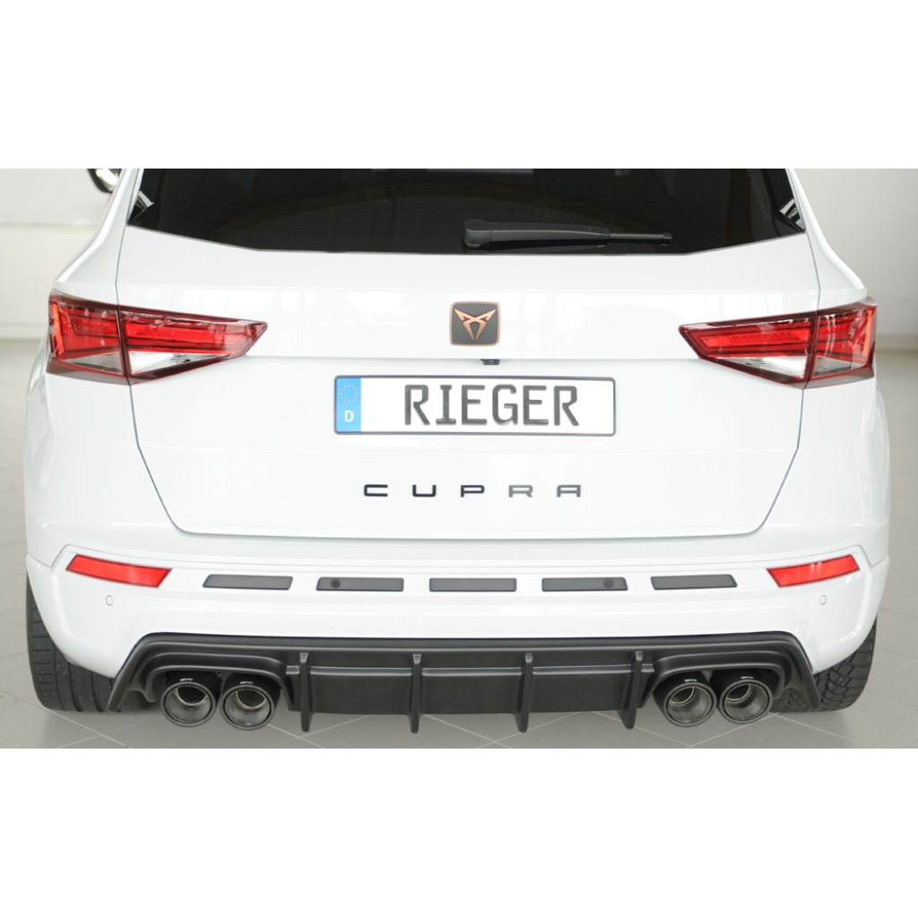 Rieger vložka zadního nárazníku (pro vozy s tažným zařízením) pro Seat Ateca Cupra 5FP, plast ABS bez povrchové úpravy
