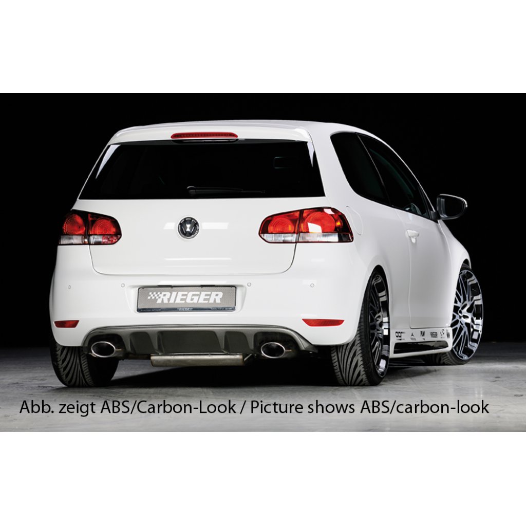 Rieger vložka zadního nárazníku s dvojitými žebry pro Volkswagen Golf 6 GTD, GTI 3-dvéř., 5-dvéř., kabriolet, plast ABS bez povrchové úpravy