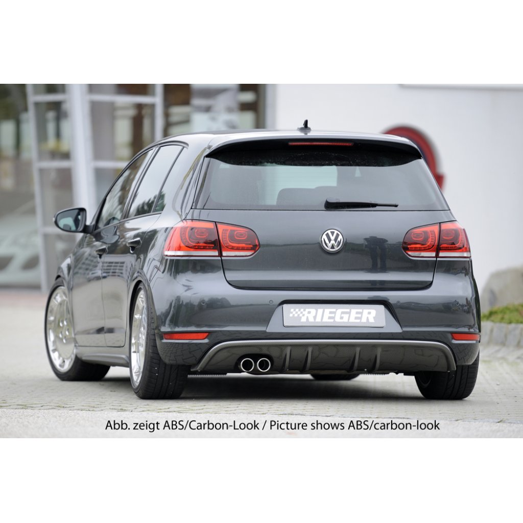 Rieger vložka zadního nárazníku s dvojitými žebry pro Volkswagen Golf 6 vč. GTD 3-dvéř., 5-dvéř., kabriolet, plast ABS bez povrchové úpravy