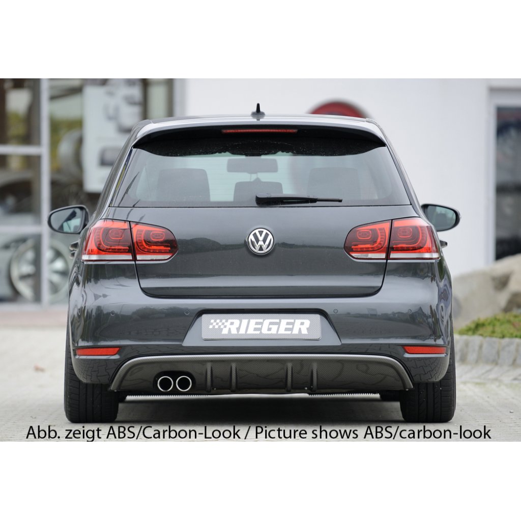 Rieger vložka zadního nárazníku s dvojitými žebry pro Volkswagen Golf 6 vč. GTD 3-dvéř., 5-dvéř., kabriolet, plast ABS bez povrchové úpravy