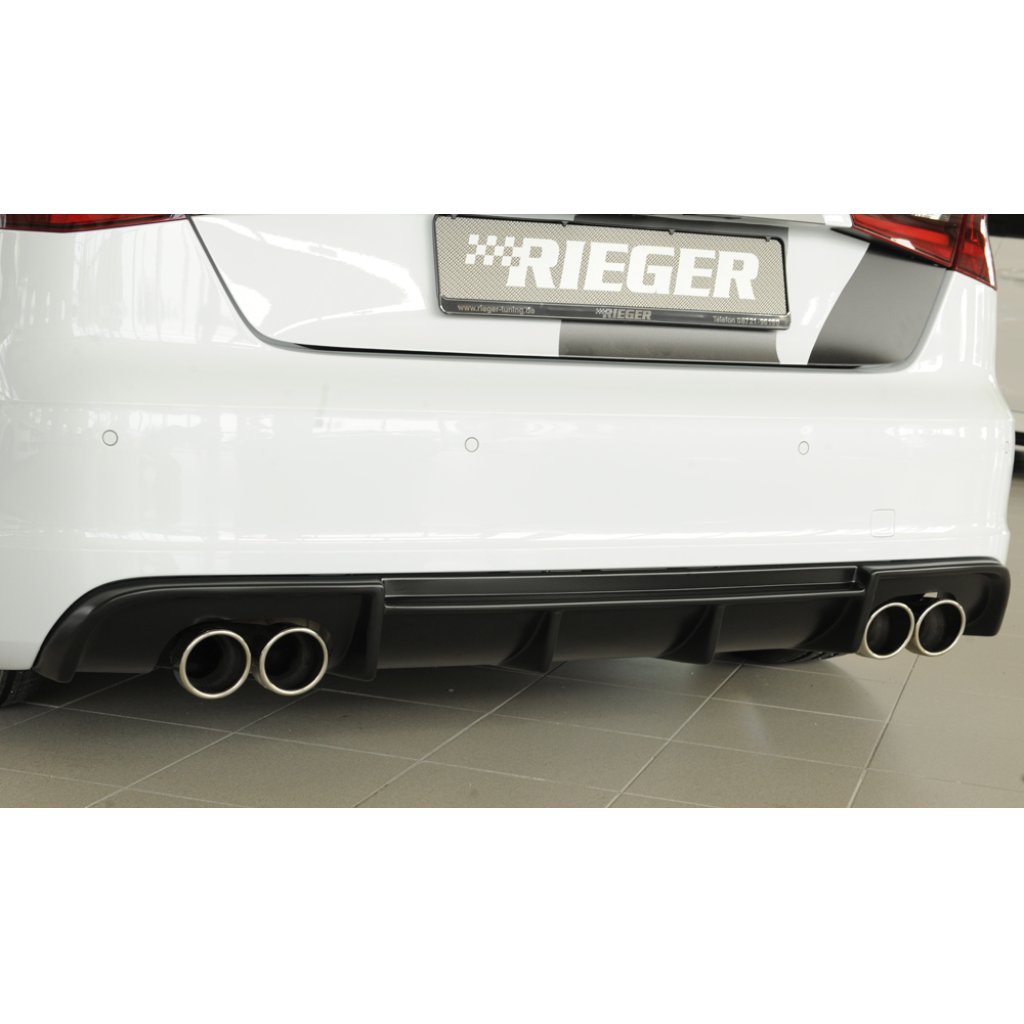 Rieger vložka zadního nárazníku (Typ: 56805) pro Audi A3 S3 8V 3-dvéř. (hatchback 8V1), 5-dvéř. (sportback 8VA) před faceliftem, plast ABS bez povrchové úpravy