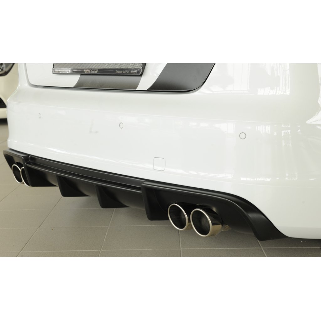 Rieger vložka zadního nárazníku (Typ: 56805) pro Audi A3 S3 8V 3-dvéř. (hatchback 8V1), 5-dvéř. (sportback 8VA) před faceliftem, plast ABS bez povrchové úpravy