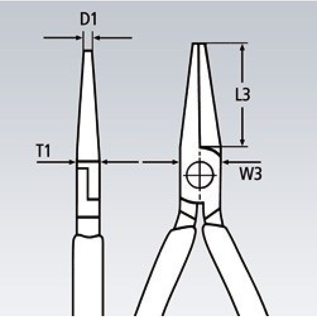 Rovné kluaté kleště 140 mm Knipex - 2201140