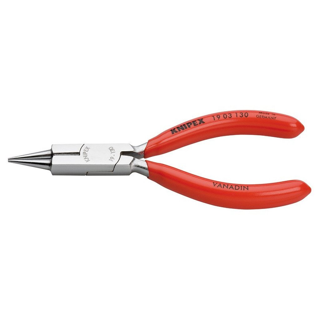 Rovné kulaté kleště 130 mm Knipex s břitem chromované - 1903130
