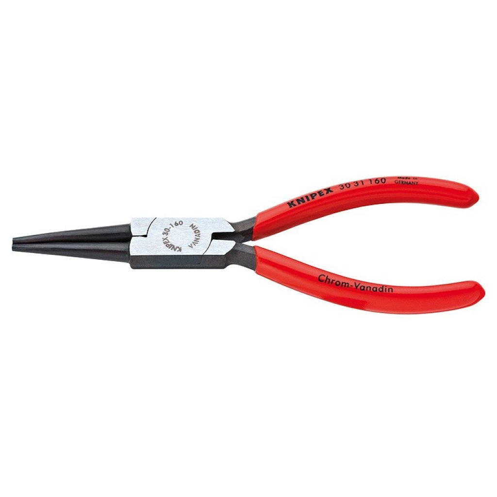 Rovné kulaté kleště 160 mm Knipex typu Langback s dlouhými čelistmi - 3031160