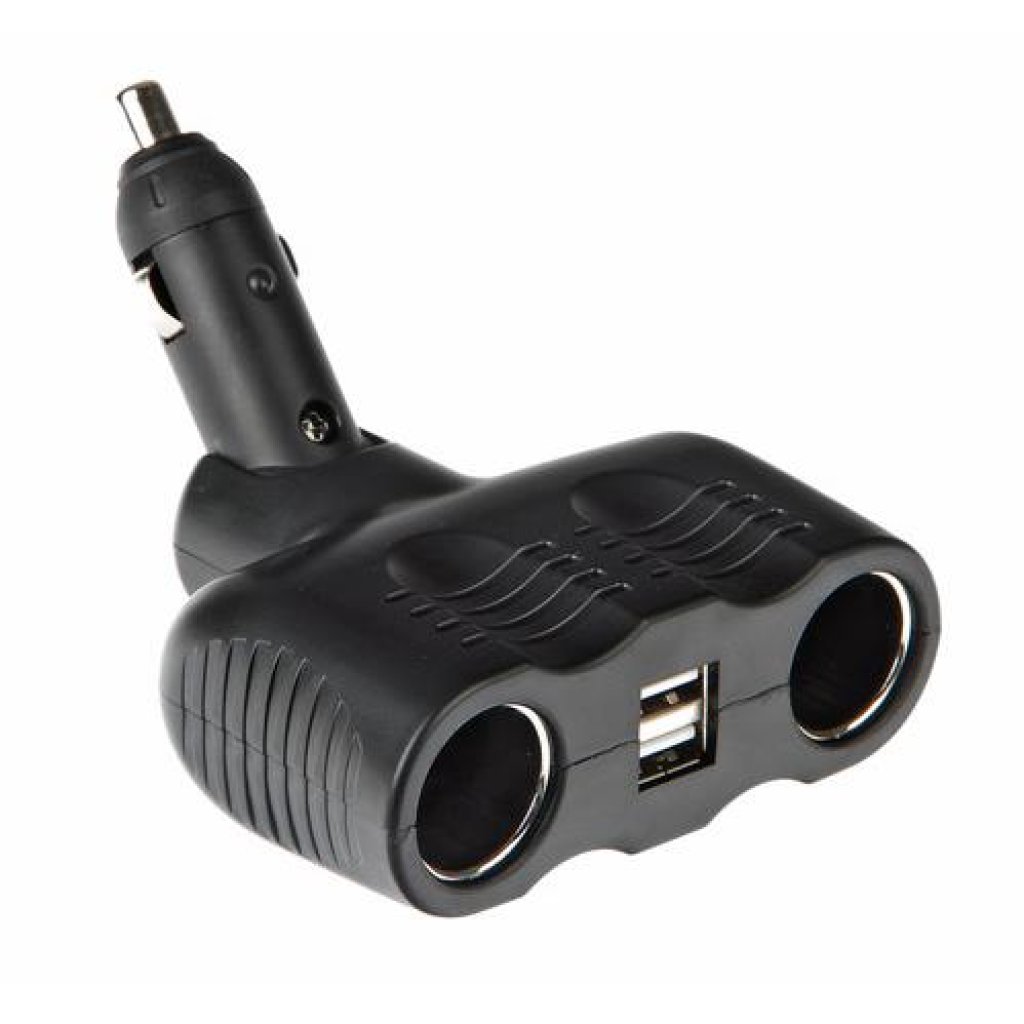 Rozdvojka zapalovače 12/24V + 2x USB (max.10A, max. 2A), 39069