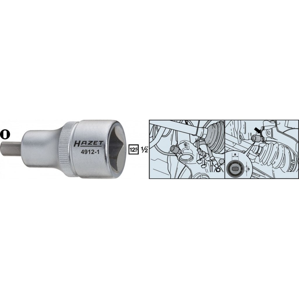 Rozpínací přípravek na pouzdra ložiska kola 1/2" HAZET pro VAG - HA156368 (4912-1)