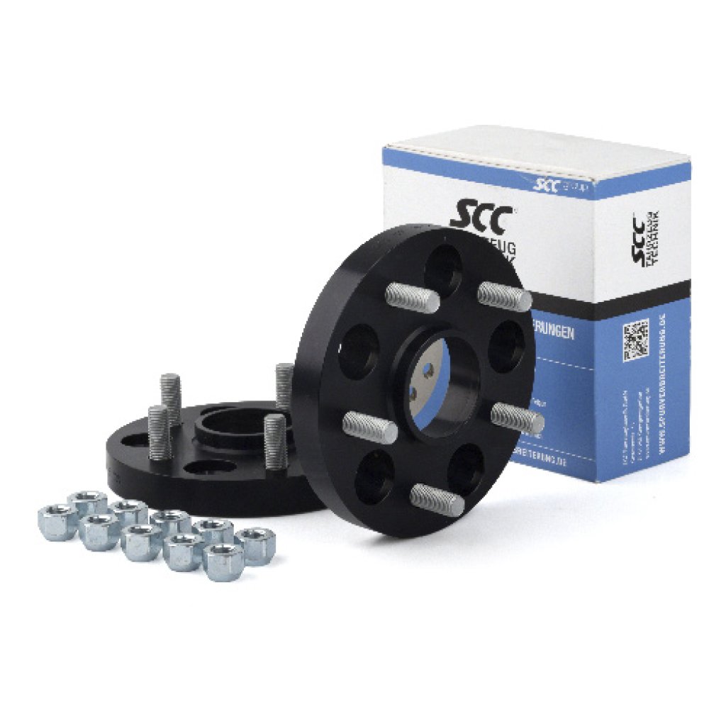 Rozšiřovací podložky 20mm 5/114,3-66,1 (matice M12x1,25)(SCC 14214BW černé ocel. závit)2ks