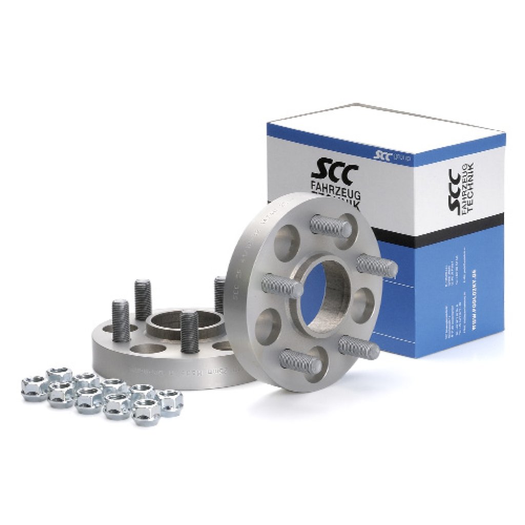 Rozšiřovací podložky 20mm 5/120,65-70,2 (matice M12x1,5)(SCC 14298BE elox) 2ks