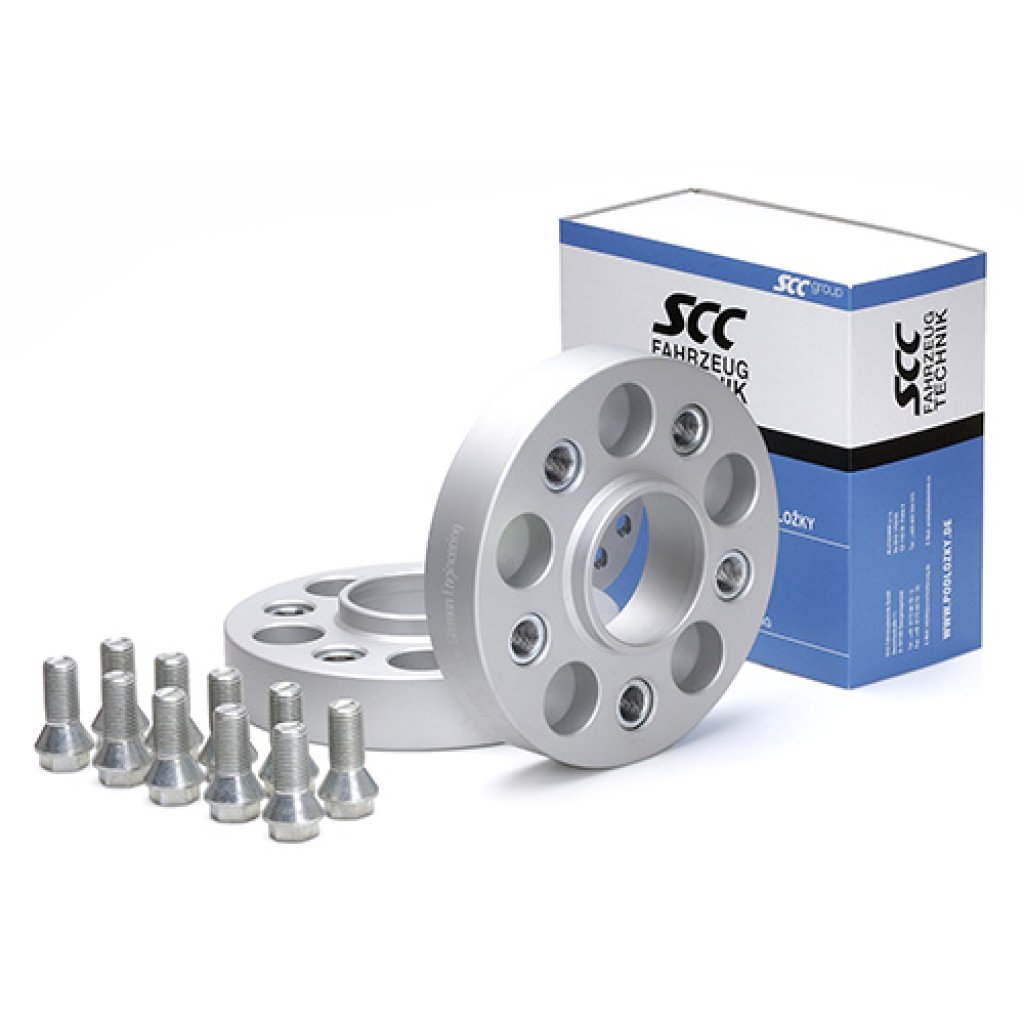 Rozšiřovací podložky 30mm 5/118-71,1 (šrouby M14x1,5)(SCC 13371BE ocel. závit) š.elox 2ks