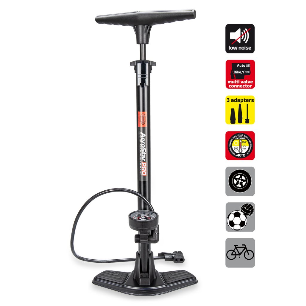 Ruční pumpička s manometrem 11 BAR HEYNER AeroStar PRO, 216200