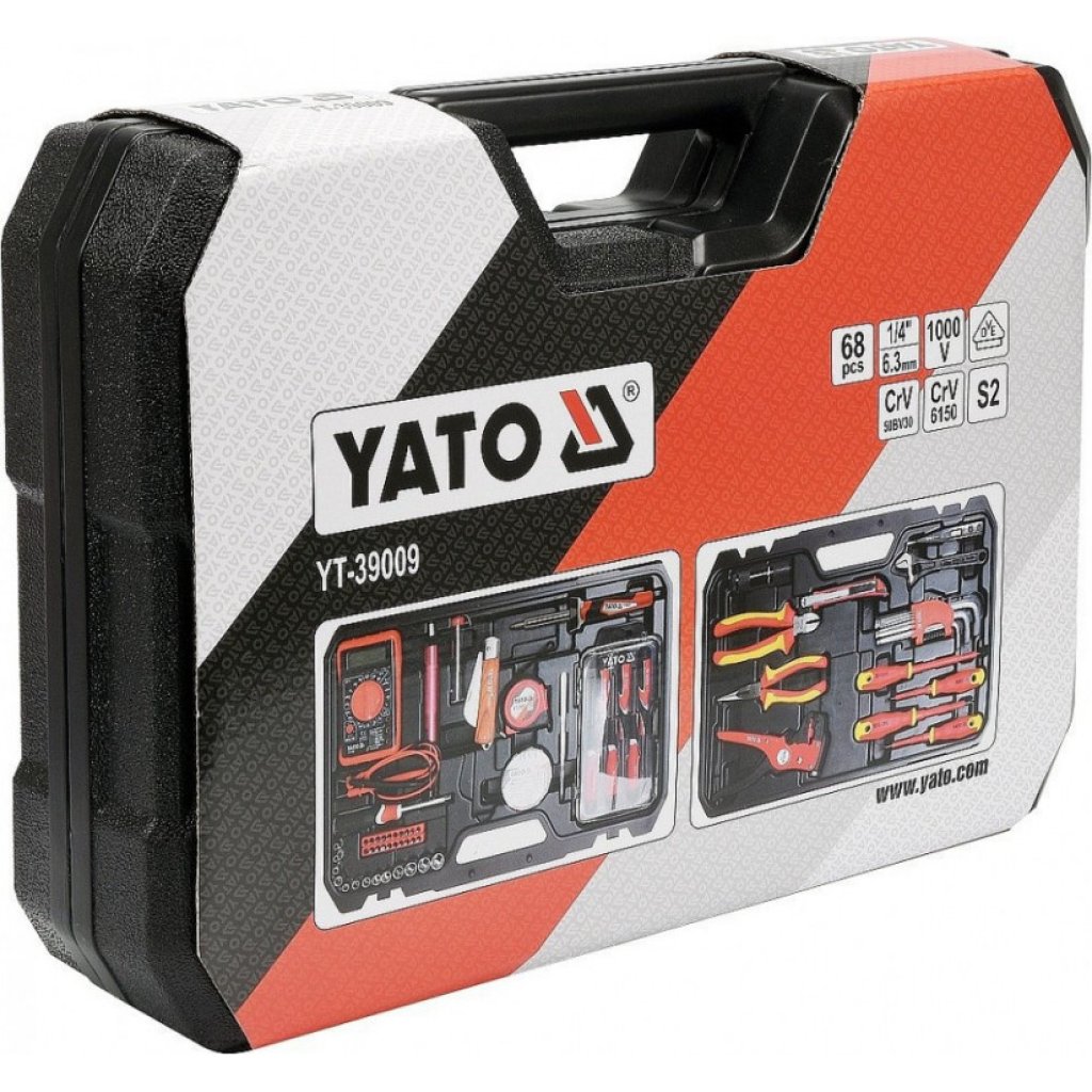 Sada elektro nářadí 1/4", 68 ks - YT-39009