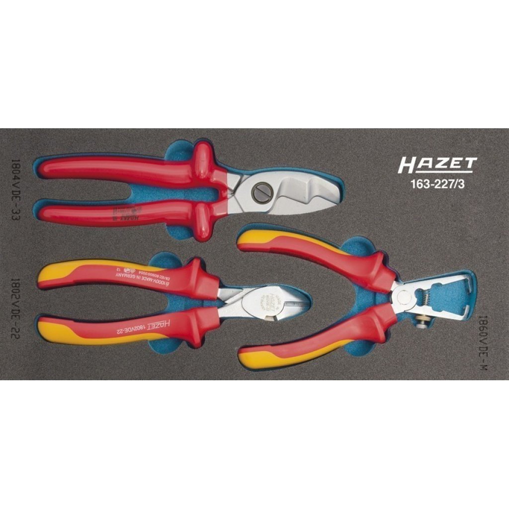 Sada kleští VDE pro elektrikáře (3-dílná) HAZET 163-227/3