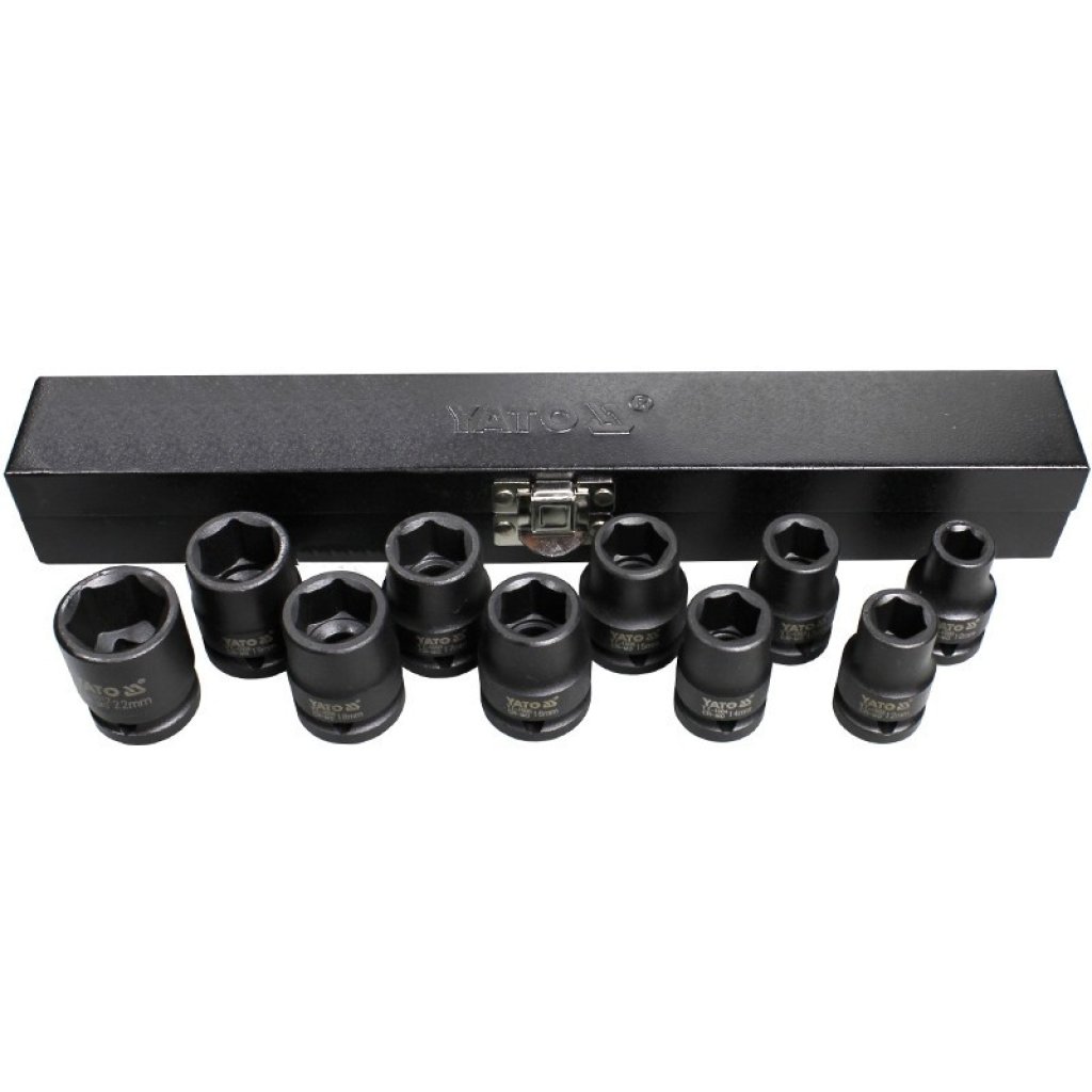 Sada kovaných vnitřních nástrčných klíčů 1/2" šestihranné 10 ks 10-22 mm YATO - YT-1025