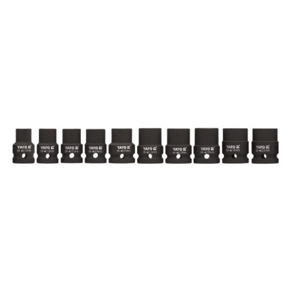 Sada kovaných vnitřních nástrčných klíčů 1/2" šestihranné 10 ks 10-22 mm YATO - YT-1025