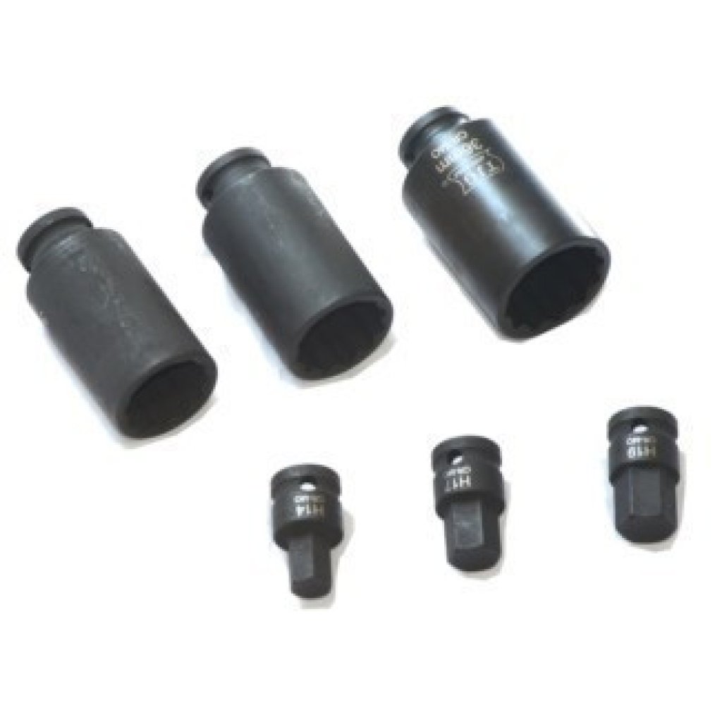 Sada kovaných vnitřních nástrčných klíců 1/2", tisícihranné a vnější HEX nástrčné klíče 1/2", 6ks - TJ9152