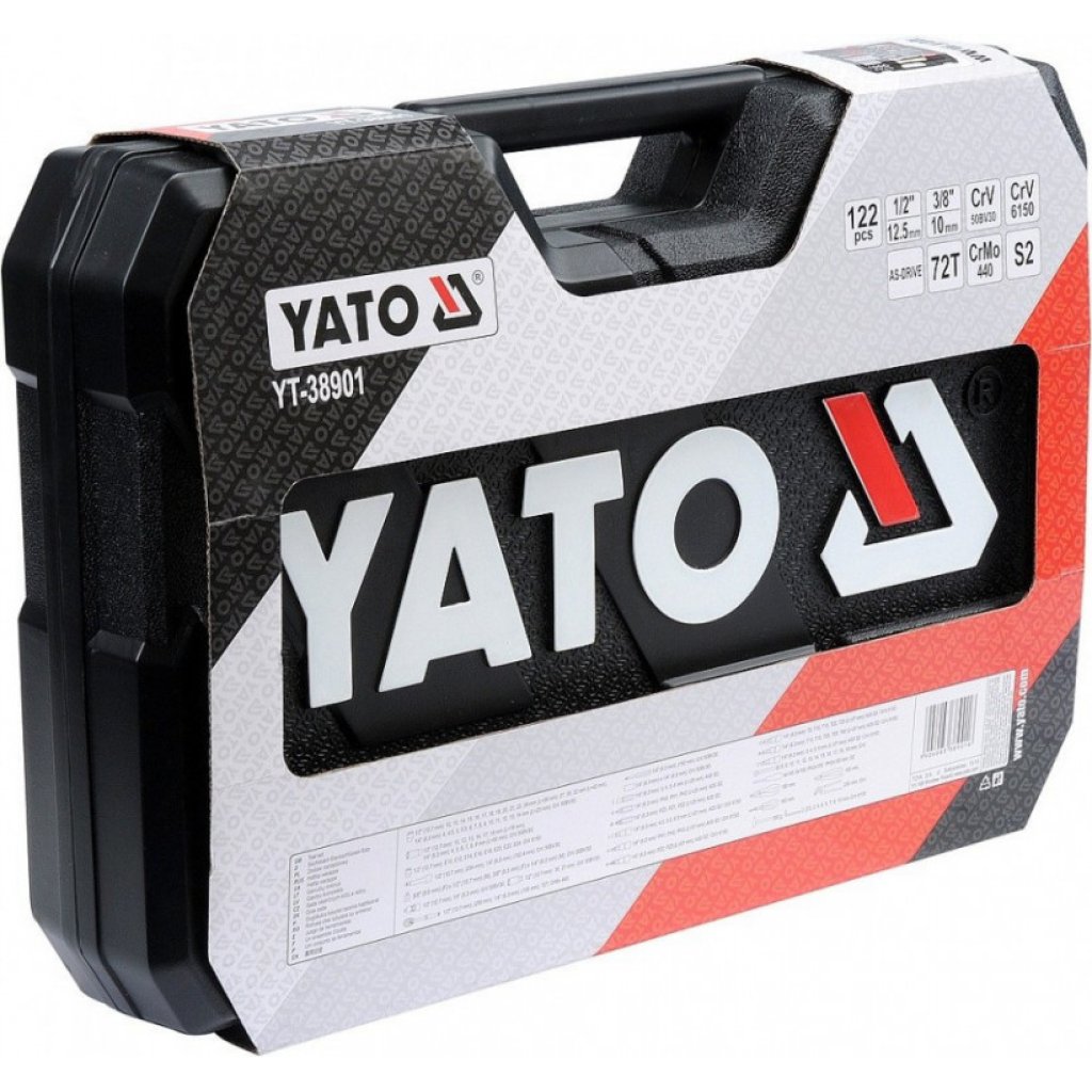 Sada nářadí s Gola sadou 1/2" a 1/4", 122 ks - YT-38901