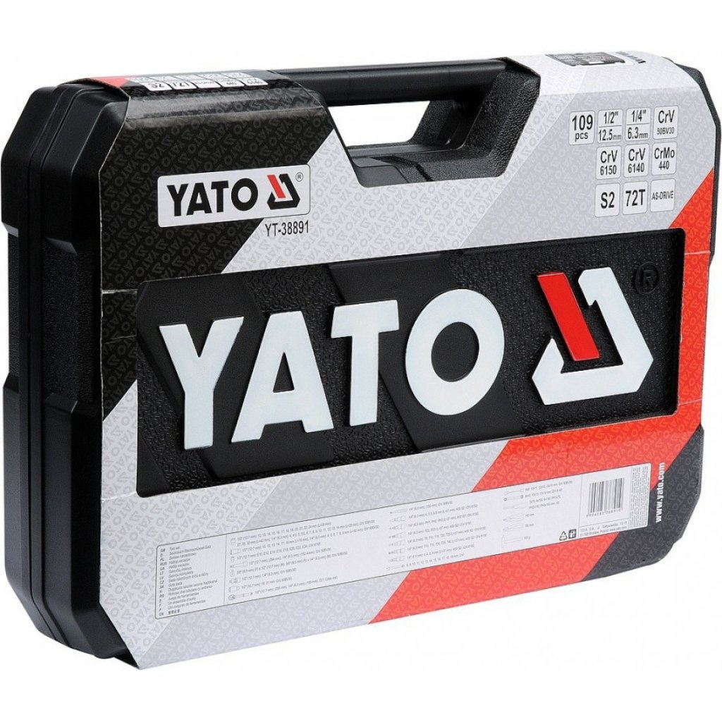 Sada nářadí s Gola sadou 1/4" a 1/2", 109 ks - YT-38891