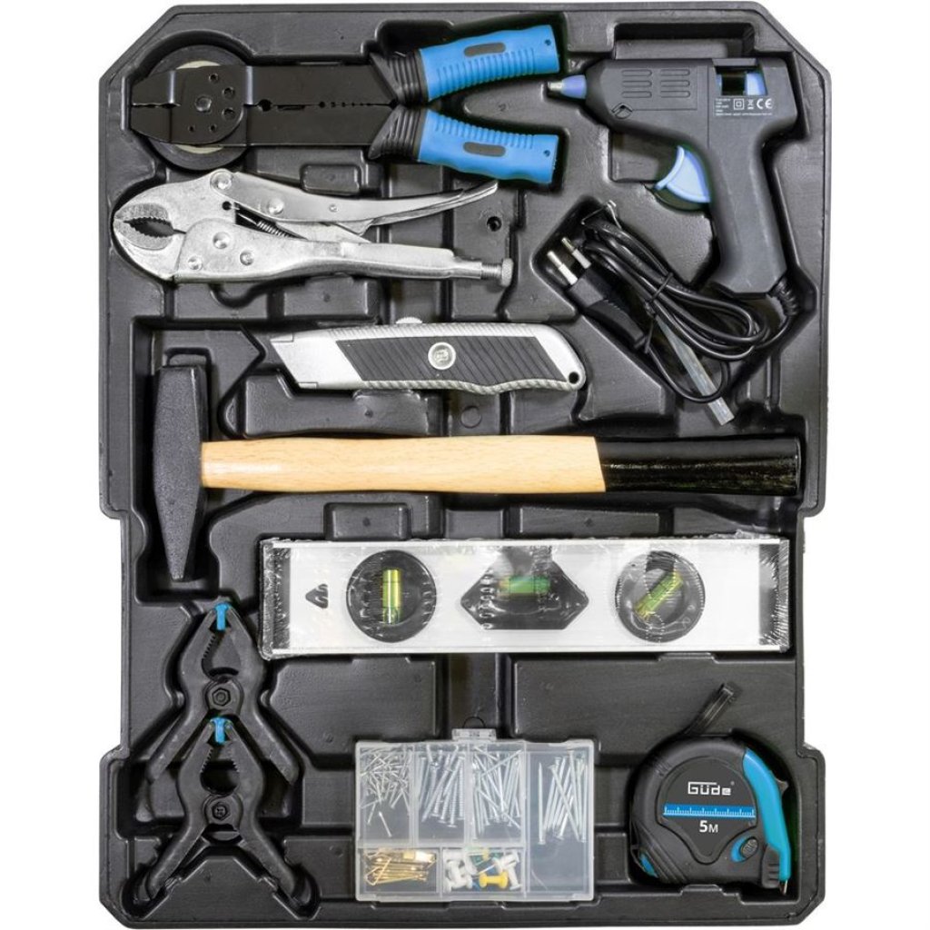 Sada nářadí v kufru s gola sadou 1/2", 1/4", 500 ks, Güde 39004