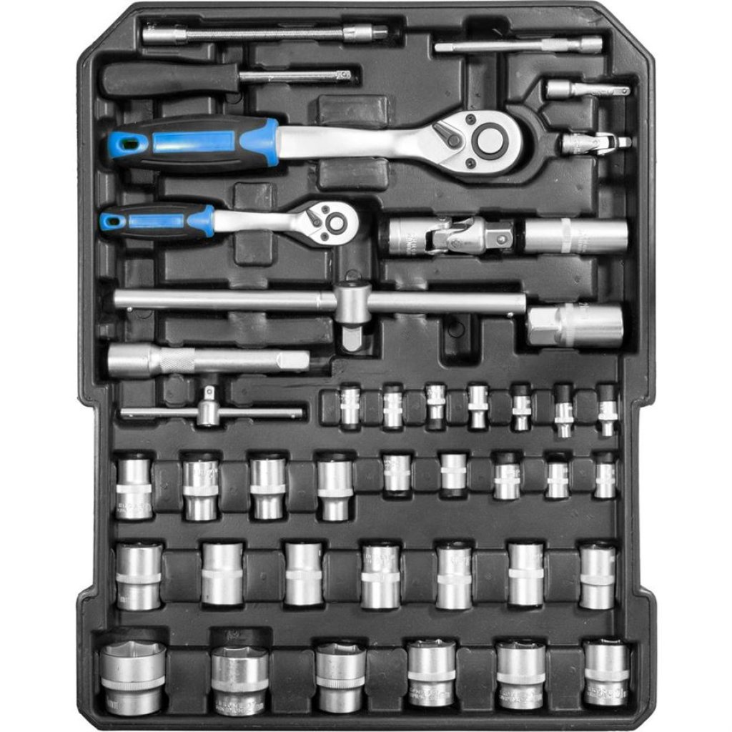 Sada nářadí v kufru s gola sadou 1/2", 1/4", 500 ks, Güde 39004