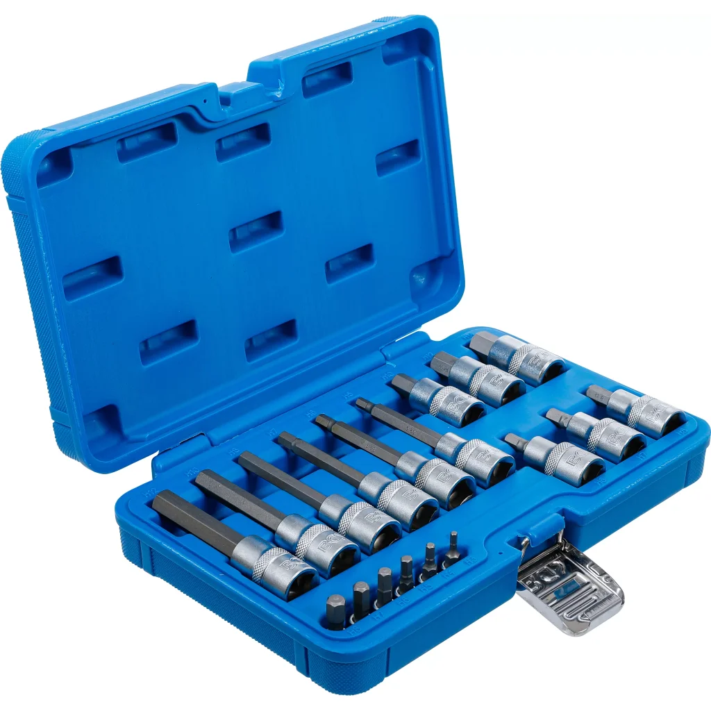 Sada nástrčných klíčů, imbus, 1/4", 1/2", 3 - 12 mm, 18 ks - B5171