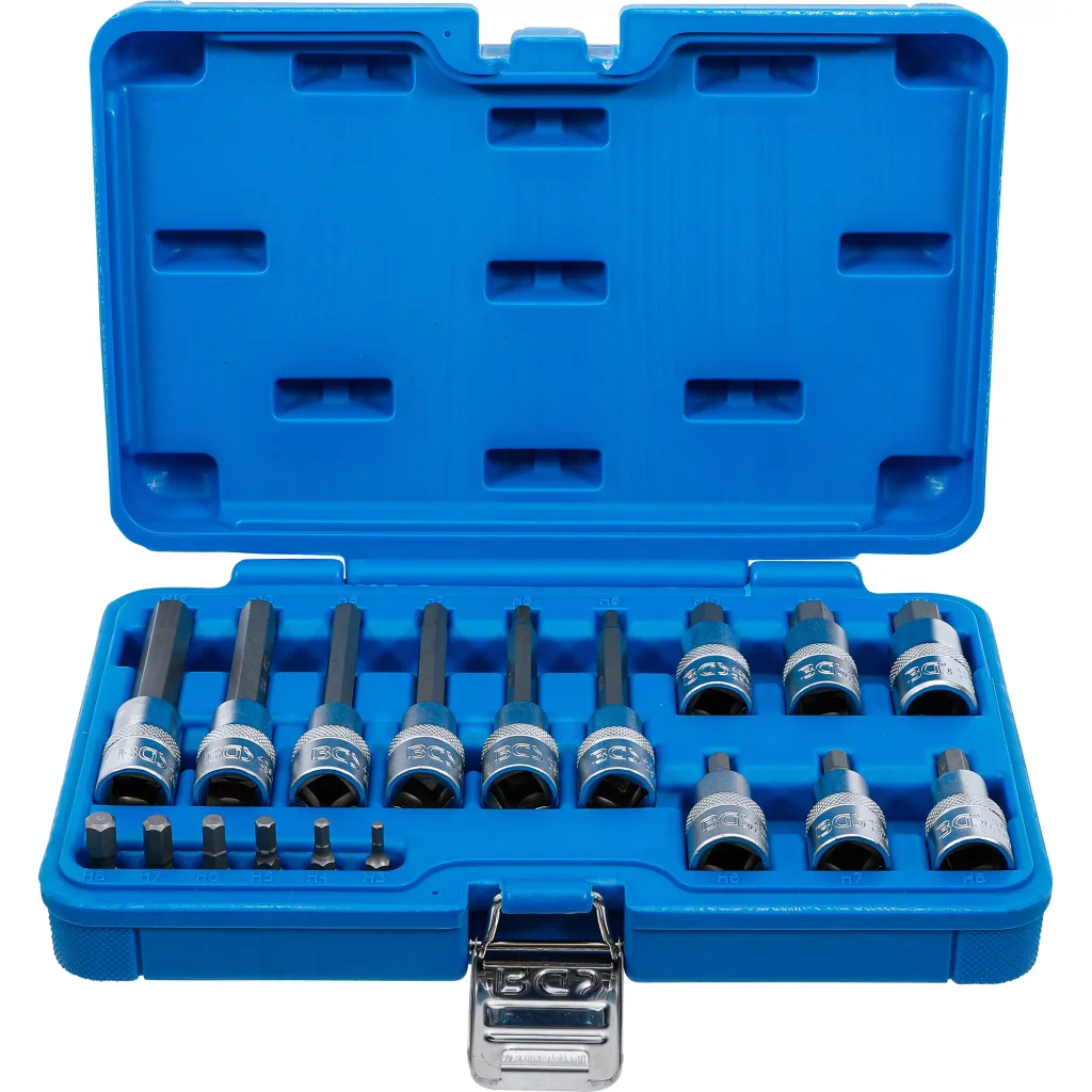 Sada nástrčných klíčů, imbus, 1/4", 1/2", 3 - 12 mm, 18 ks - B5171