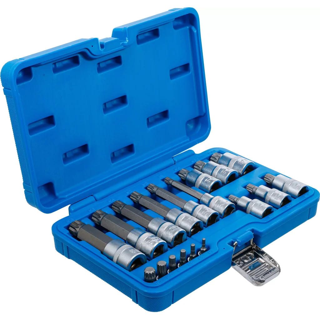 Sada nástrčných klíčů, tisícihran XZN, 1/4", 1/2", M4 - M18, 18 ks - B5172