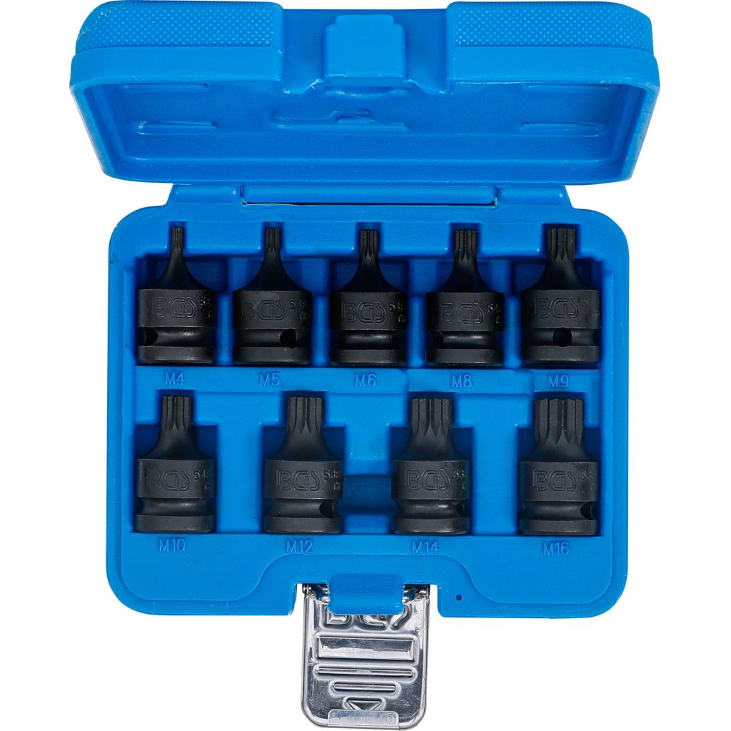 Sada nástrčných klíčů, XZN, 1/2", M4 - M16, 9 ks - BGS 5487
