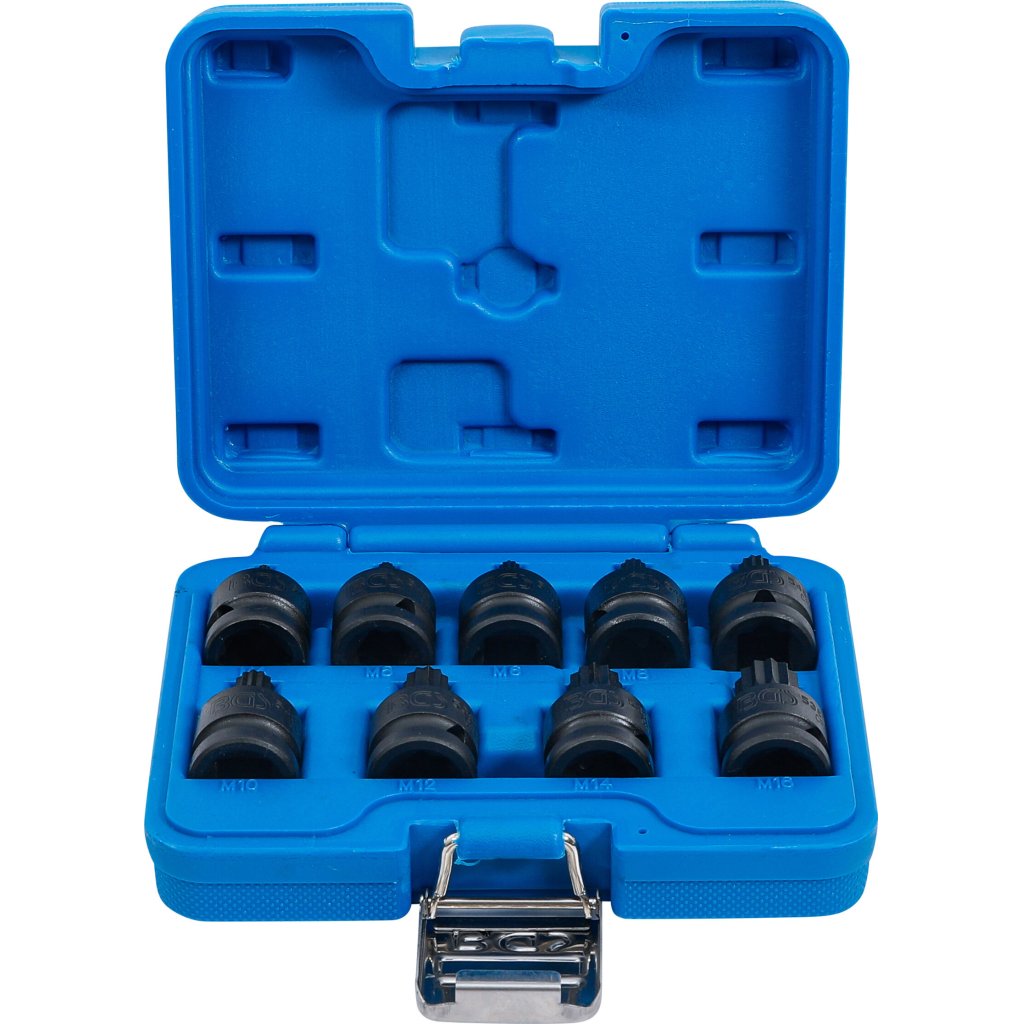 Sada nástrčných klíčů, XZN, 1/2", M4 - M16, 9 ks - BGS 5487